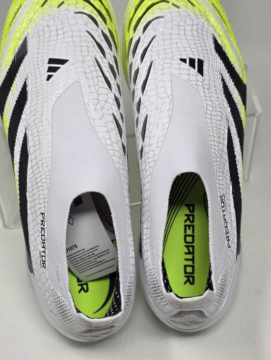 Adidas Predator Elite Laceless FG Mens Size 9 White Green Soccer Cleats JI1075 main image 6